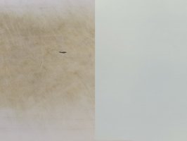 Oberflächenaufbereitung einer Schneideplatte vorher und nachher